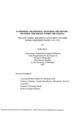 book Fathoming the heights, ascending the depths - decoding the dogma within the enigma: the life, works, and speculative piety of Rabbi Moses Cordoeiro (Safed 1522-1570)