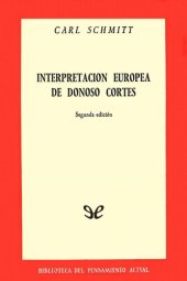 book Interpretación europea de Donoso Cortés