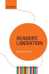 book Readers' Liberation: The Literary Agenda