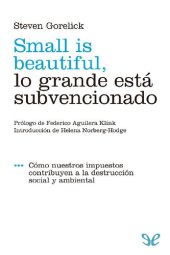 book Small is beautiful, lo grande está subvencionado