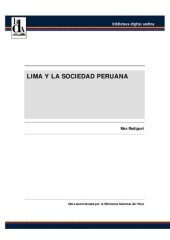 book Lima y la sociedad peruana (Souvenirs de l'Amérique Espagnole)