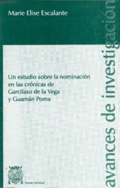 book Un estudio sobre la nominación en las crónicas de Garcilaso de la Vega y Guamán Poma