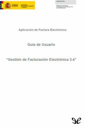 book Guía de usuario: Gestión de Facturación Electrónica 3.4