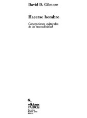 book Hacerse hombre: Concepciones culturales de la masculinidad