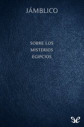 book Sobre los misterios egipcios