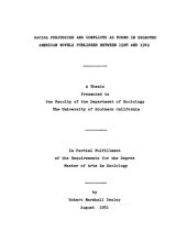 book Racial prejudices and conflicts as found in selected American novels published between 1928 and 1949