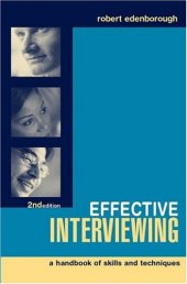 book Effective Interviewing: A Handbook of Skills, Techniques and Applications