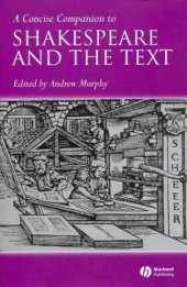 book A Concise Companion to Shakespeare and the Text