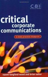 book Critical Corporate Communications: A Best Practice Blueprint