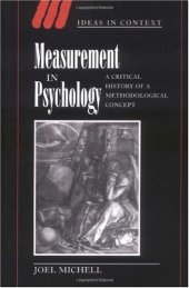book Measurement in Psychology: A Critical History of a Methodological Concept
