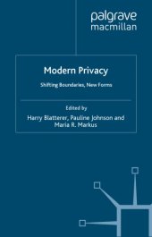 book Modern Privacy: Shifting Boundaries, New Forms