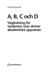 book A, B, C och D vägledning för studenter som skriver akademiska uppsatser