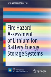 book Fire hazard assessment of lithium ion battery energy storage systems