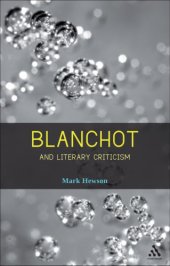 book Blanchot and literary criticism