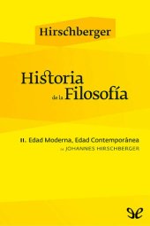 book Historia de la Filosofia - II. Edad Moderna, Edad Contemporanea