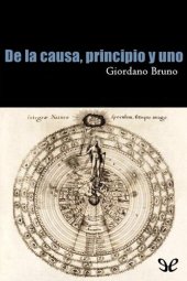 book De la causa, principio y uno