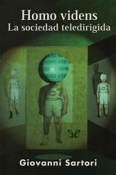 book Homo videns. La sociedad teledirigida