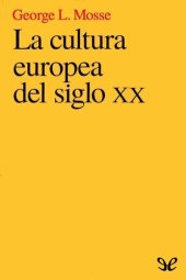 book La cultura europea del siglo XX