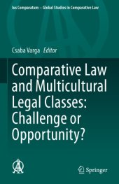 book Comparative Law And Multicultural Legal Classes: Challenge Or Opportunity?