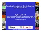 book Patenting inventions in nanotechnology and nanomedicine