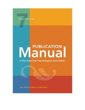 book Publication Manual of the American Psychological Association: 7th Edition, 2020 Copyright