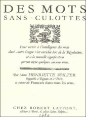 book Des mots sans-culottes