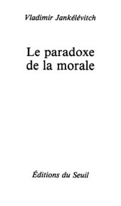 book Le Paradoxe de la morale