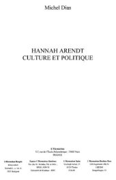 book Hannah Arendt: Culture et politique