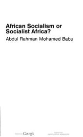 book African Socialism or Socialist Africa?