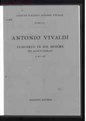 book Concerto in sol minore. T. 310