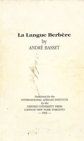 book La langue berbère