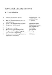 book Wittgenstein and Modern Philosophy