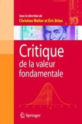 book Critique de la valeur fondamentale