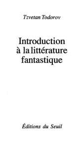 book Introduction à la littérature fantastique