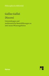 book Discorsi Unterredungen und mathematische Beweisführung zu zwei neuen Wissensgebieten