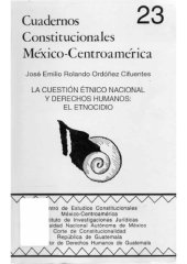 book La cuestión étnico nacional y derechos humanos: el etnocidio. Los problemas de la definición conceptual