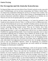 book Gustav Freytag über Kaiser Friedrich. Eine Entgegnung auf Freytag's Schrift ''Der Kronprinz und die deutsche Kaiserkrone.''