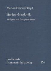 book Herders Metakritik: Analysen und Interpretationen