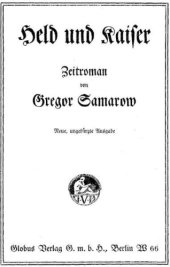 book Samarow, Gregor: Held und Kaiser. 1876