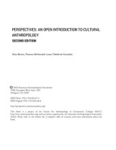 book Perspectives: An Open Invitation to Cultural Anthropology / An Open Introduction to Cultural Anthropology