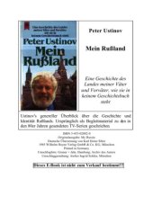 book Mein Russland eine Geschichte des Landes meiner Väter und Vorväter, wie sie in keinem Geschichtsbuch steht