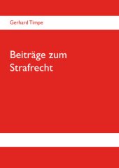 book Beiträge zum Strafrecht