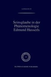 book Seinsglaube in der Phänomenologie Edmund Husserls