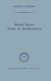 book Edmund Husserls Theorie der Raumkonstitution