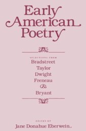 book Early American Poetry