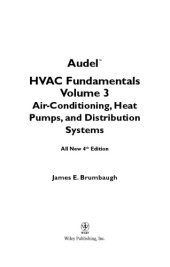 book HVAC Fundamentals volume 3: Air Conditioning, Heat Pumps and Distribution Systems