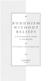 book Buddhism without Beliefs