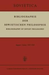 book Bibliographie der Sowjetischen Philosophie: Bibliography of Soviet Philosophy V