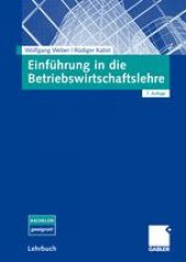 book Einführung in die Betriebswirtschaftslehre