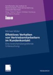 book Effektives Verhalten von Vertriebsmitarbeitern im Kundenkontakt: Eine branchenübergreifende Untersuchung